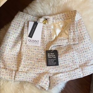QUAINT | PINK TWEED "DU SOLEI" SHORTS